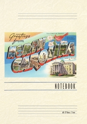 Vintage Lined Notebook Greetings from North Carolina