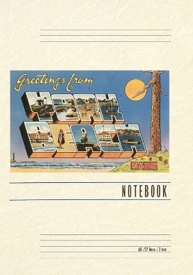 Vintage Lined Notebook Greetings from York Beach