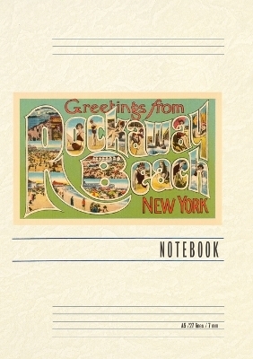 Vintage Lined Notebook Greetings from Rockaway Beach, New York