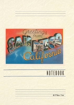 Vintage Lined Notebook Greetings from San Diego, California