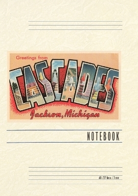 Vintage Lined Notebook Greetings from Cascades, Jackson