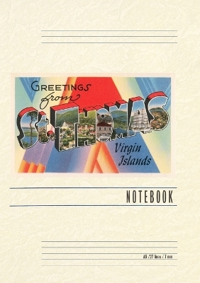 Vintage Lined Notebook Greetings from St. Thomas, Virgin Islands