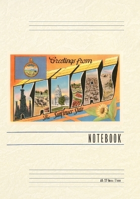 Vintage Lined Notebook Greetings from Kansas