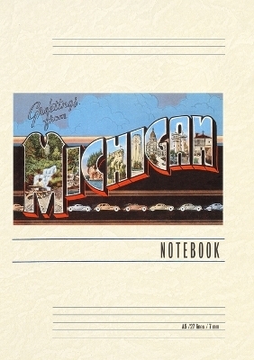 Vintage Lined Notebook Greetings from Michigan