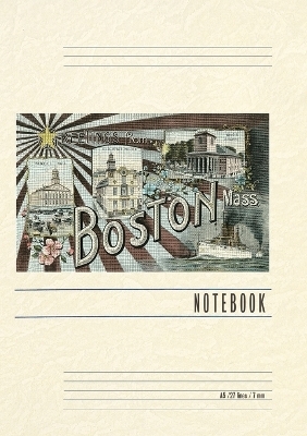 Vintage Lined Notebook Greetings from Boston, Massachusetts