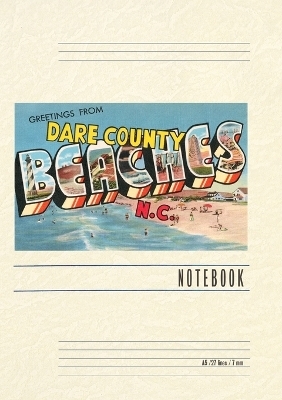 Vintage Lined Notebook Greetings from Dare County Beaches