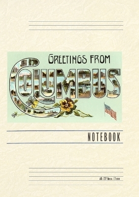 Vintage Lined Notebook Greetings from Columbus