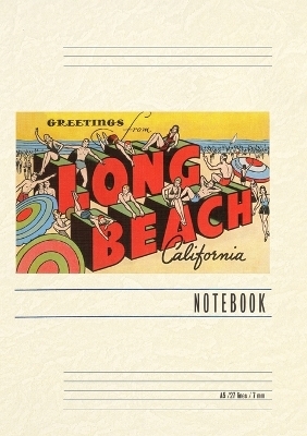 Vintage Lined Notebook Greetings from Long Beach, Long Beach, California