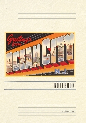 Vintage Lined Notebook Greetings from Ocean City, New Jersey