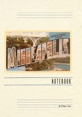 Vintage Lined Notebook Greetings from Minneapolis