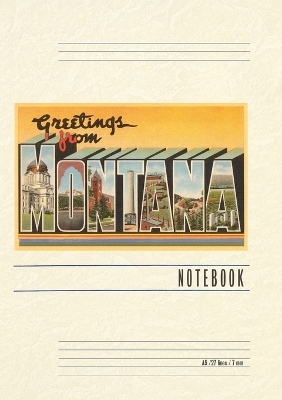 Vintage Lined Notebook Greetings from Montana