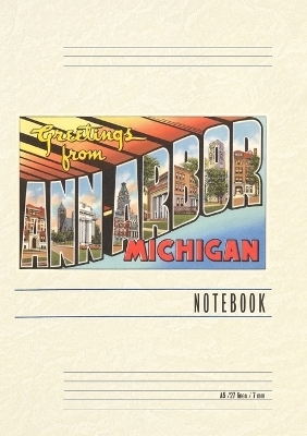 Vintage Lined Notebook Greetings from Ann Arbor