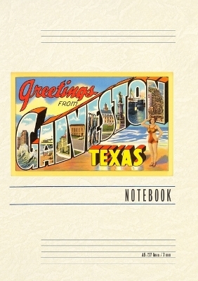 Vintage Lined Notebook Greetings from Galveston, Texas