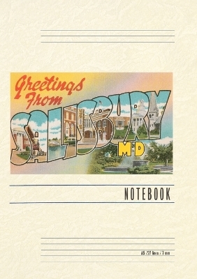 Vintage Lined Notebook Greetings from Salisbury