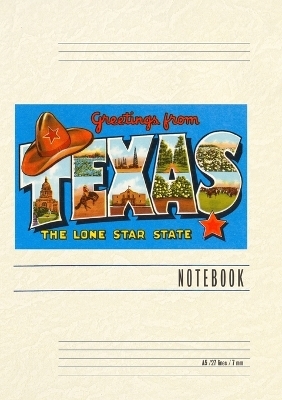 Vintage Lined Notebook Greetings from Texas