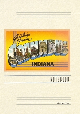 Vintage Lined Notebook Greetings from Columbus