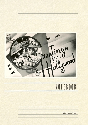 Vintage Lined Notebook Greetings from Hollywood, California