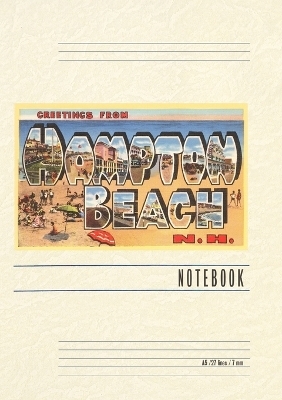 Vintage Lined Notebook Greetings from Hampton Beach