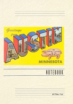 Vintage Lined Notebook Greetings from Austin