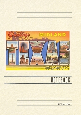 Vintage Lined Notebook Greetings from Midland, Texas