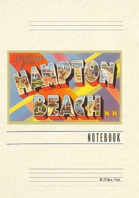 Vintage Lined Notebook Greetings from Hampton Beach