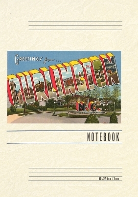 Vintage Lined Notebook Greetings from Burlington