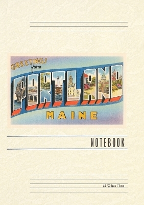 Vintage Lined Notebook Greetings from Portland