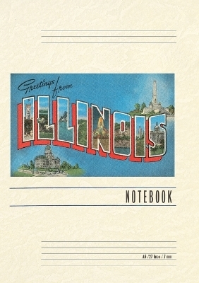 Vintage Lined Notebook Greetings from Illinois