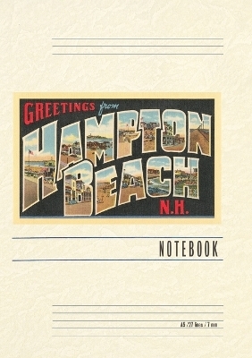 Vintage Lined Notebook Greetings from Hampton Beach