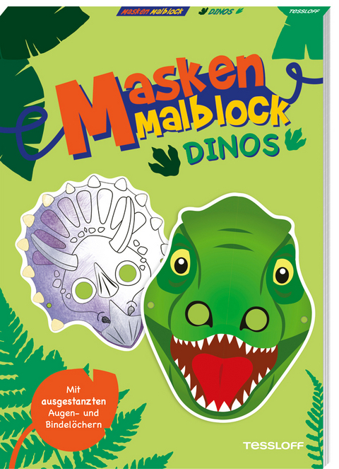 Masken-Malblock. Dinos