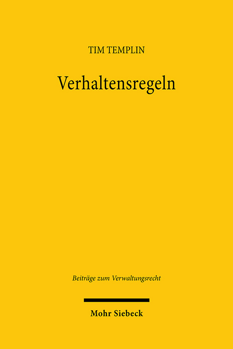 Verhaltensregeln - Tim Templin