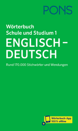 PONS Wörterbuch Schule und Studium Englisch - Deutsch, Band 1 - 