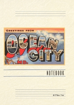 Vintage Lined Notebook Greetings from Ocean City