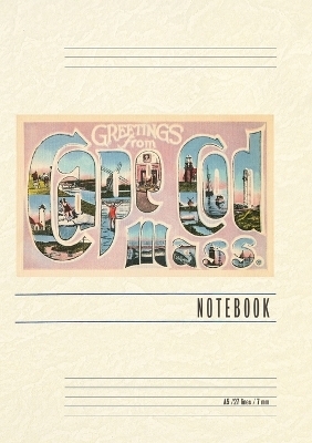 Vintage Lined Notebook Greetings from Cape Cod, Mass