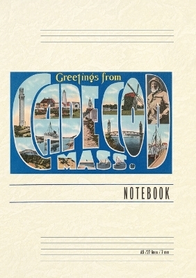 Vintage Lined Notebook Greetings from Cape Cod, Mass