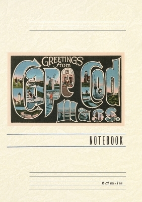 Vintage Lined Notebook Greetings from Cape Cod, Mass