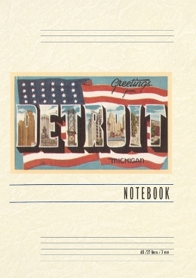 Vintage Lined Notebook Greetings from Detroit