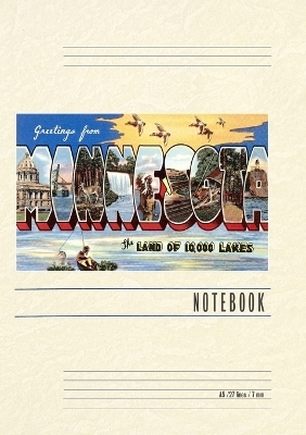 Vintage Lined Notebook Greetings from Minnesota