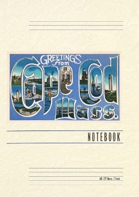 Vintage Lined Notebook Greetings from Cape Cod, Mass