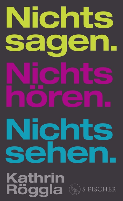 Nichts sagen. Nichts hören. Nichts sehen. - Kathrin Röggla