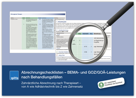 Abrechnungschecklisten – BEMA- und GOZ/GOÄ-Leistungen nach Behandlungsfällen - Jessica Kolkman