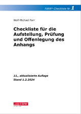 FARR Checkliste 1 für die Aufstellung, Prüfung und Offenlegung des Anhangs - Farr, Wolf-Michael