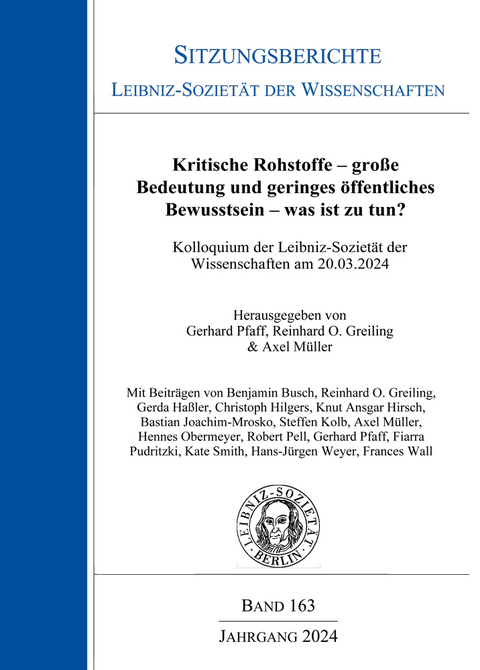 Kritische Rohstoffe – große Bedeutung und geringes öffentliches Bewusstsein – was ist zu tun? – - 