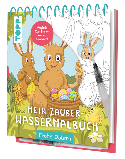 Mein Zauber-Wassermalbuch Frohe Ostern - Janina Heese