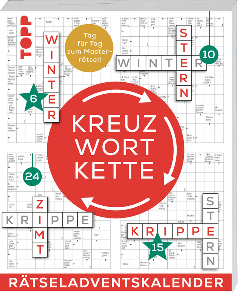 Die Kreuzwortkette – Rätseladventskalender mit 150 verknüpften Kreuzworträtseln -  Frechverlag