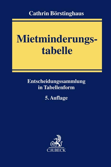 Mietminderungstabelle - Cathrin Börstinghaus