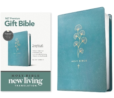 NLT Premium Gift Bible, Filament Enabled, Teal Cross