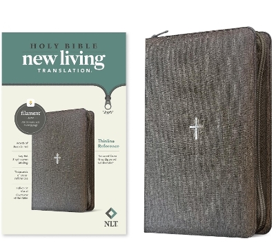 NLT Thinline Reference Zipper Bible, Filament Enabled