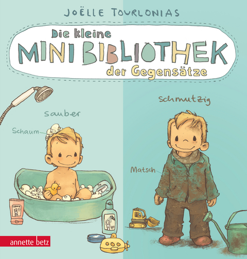 Die kleine Mini-Bibliothek der Gegensätze - Ein Pappbilderbuch über Gegensätze (Die Mini-Bibliothek der Wörter) - Joëlle Tourlonias