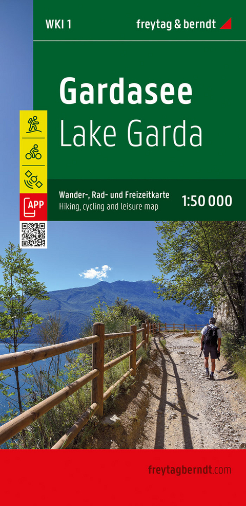 Gardasee, Wander-, Rad- und Freizeitkarte 1:50.000, freytag & berndt